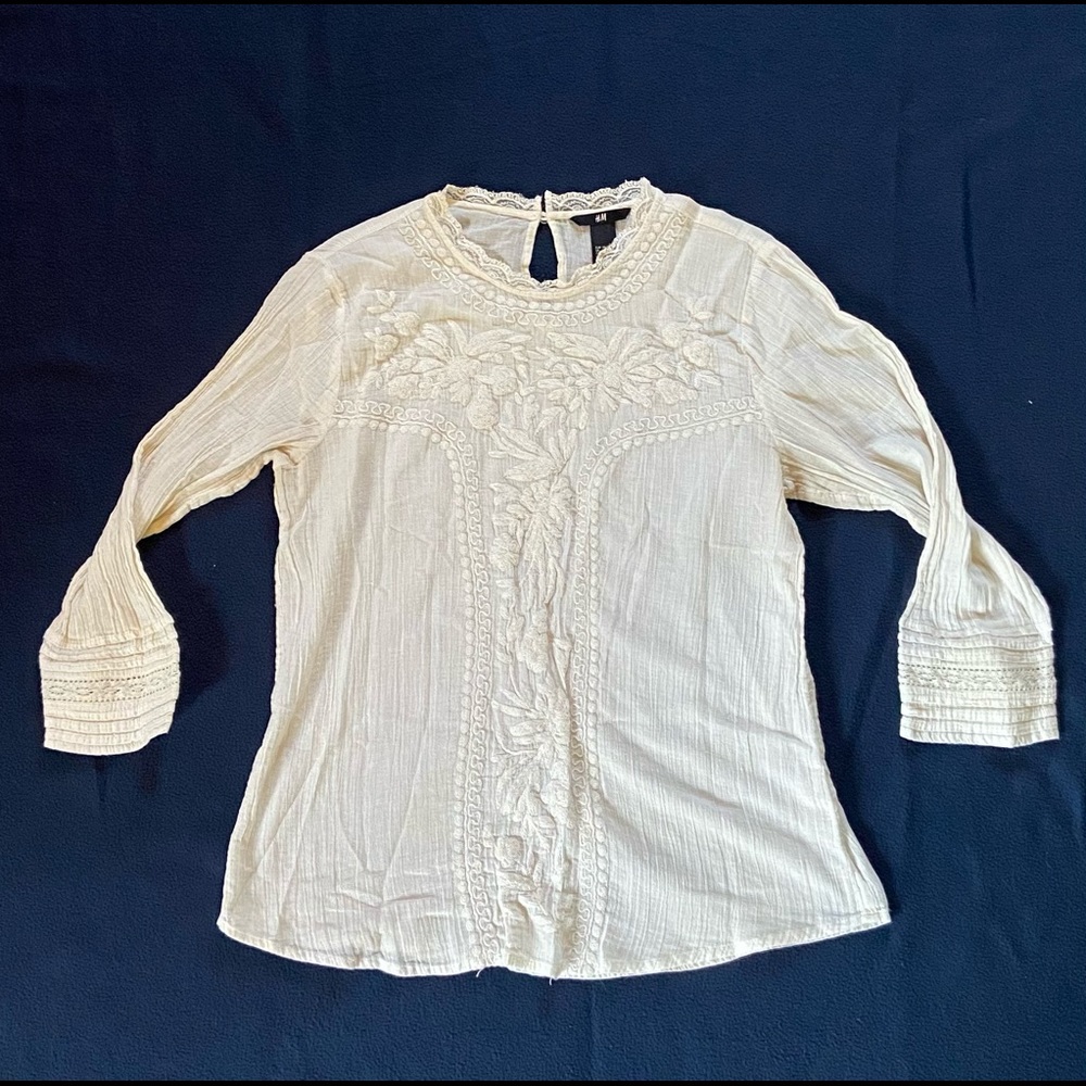 White embroidered blouse